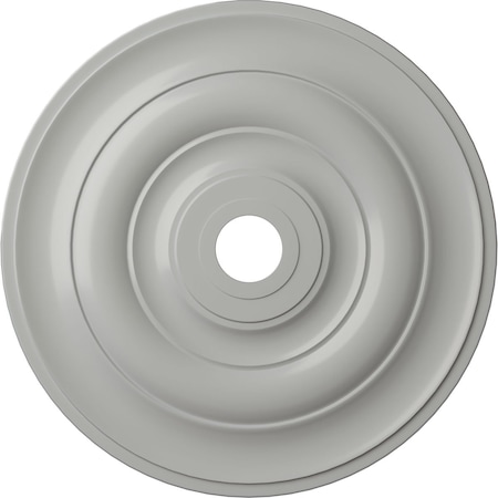Ekena Millwork Jefferson Ceiling Medallion (Fits Canopies up to 5"), 26 1/2"OD x 3 5/8"ID x 1 1/2"P, Frost CM26JEFRF